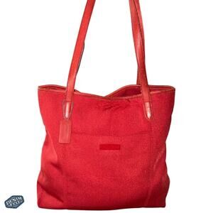 Coach Red Neoprene/Polyurethane  Vintage Tote/Purse/Bag